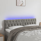 vidaXL Hoofdbord LED 80x7x78/88 cm fluweel lichtgrijs