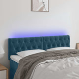 vidaXL Hoofdbord LED 80x7x78/88 cm fluweel lichtgrijs