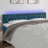 vidaXL Hoofdbord LED 80x7x78/88 cm fluweel lichtgrijs