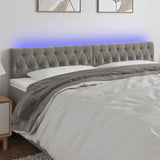 vidaXL Hoofdbord LED 80x7x78/88 cm fluweel lichtgrijs