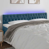 vidaXL Hoofdbord LED 80x7x78/88 cm fluweel lichtgrijs