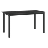 vidaXL Tuintafel 80x80x74 cm aluminium en glas zwart