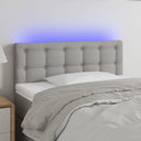 vidaXL Headboard LED 80x5x78/88 cm fabric light grey