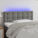 vidaXL Headboard LED 80x5x78/88 cm fabric light grey
