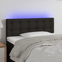 vidaXL Headboard LED 80x5x78/88 cm fabric light grey