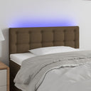 vidaXL Headboard LED 80x5x78/88 cm fabric light grey