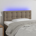 vidaXL Headboard LED 80x5x78/88 cm fabric light grey