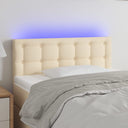 vidaXL Headboard LED 80x5x78/88 cm fabric light grey