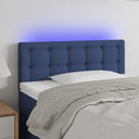 vidaXL Headboard LED 80x5x78/88 cm fabric light grey