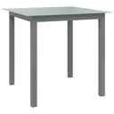 vidaXL Tuintafel 80x80x74 cm aluminium en glas zwart