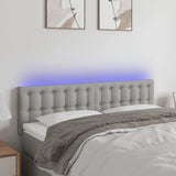 vidaXL Hoofdbord LED 80x5x78/88 cm stof lichtgrijs