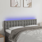 vidaXL Hoofdbord LED 80x5x78/88 cm stof lichtgrijs