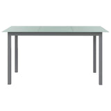 vidaXL Tuintafel 80x80x74 cm aluminium en glas zwart