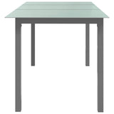 vidaXL Tuintafel 80x80x74 cm aluminium en glas zwart