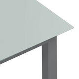 vidaXL Tuintafel 80x80x74 cm aluminium en glas zwart