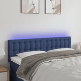 vidaXL Hoofdbord LED 80x5x78/88 cm stof lichtgrijs