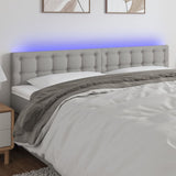 vidaXL Hoofdbord LED 80x5x78/88 cm stof lichtgrijs
