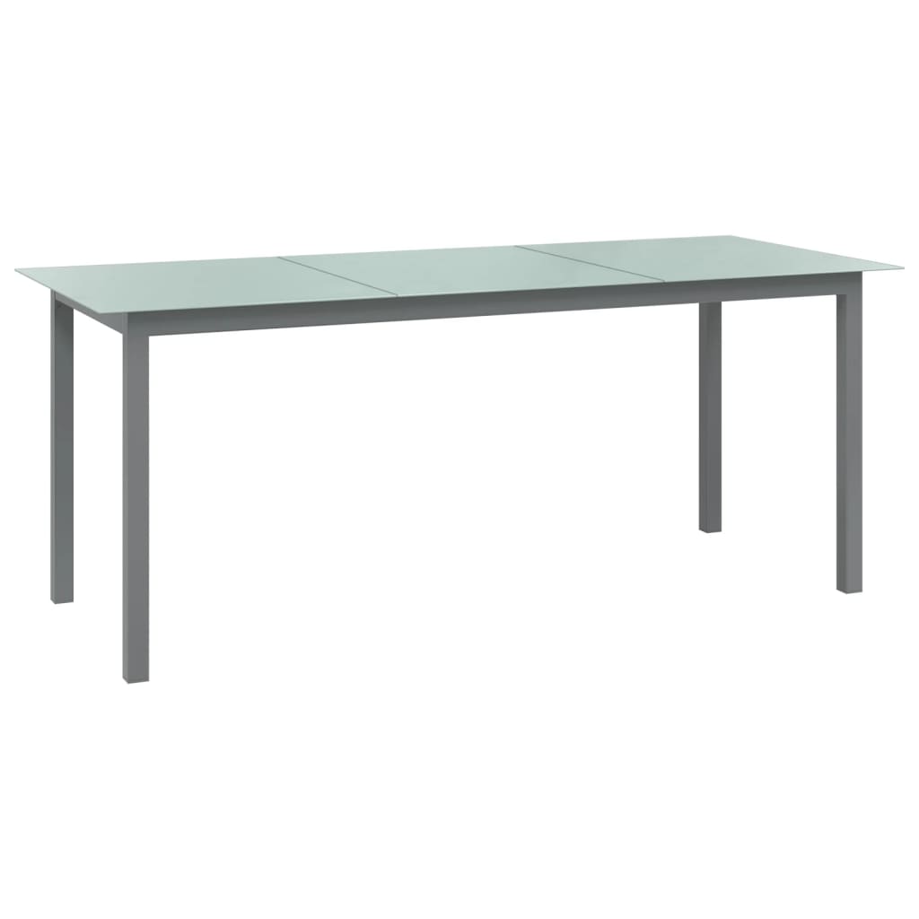 vidaXL Tuintafel 80x80x74 cm aluminium en glas zwart