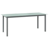 vidaXL Tuintafel 80x80x74 cm aluminium en glas zwart