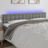 vidaXL Hoofdbord LED 80x5x78/88 cm stof lichtgrijs