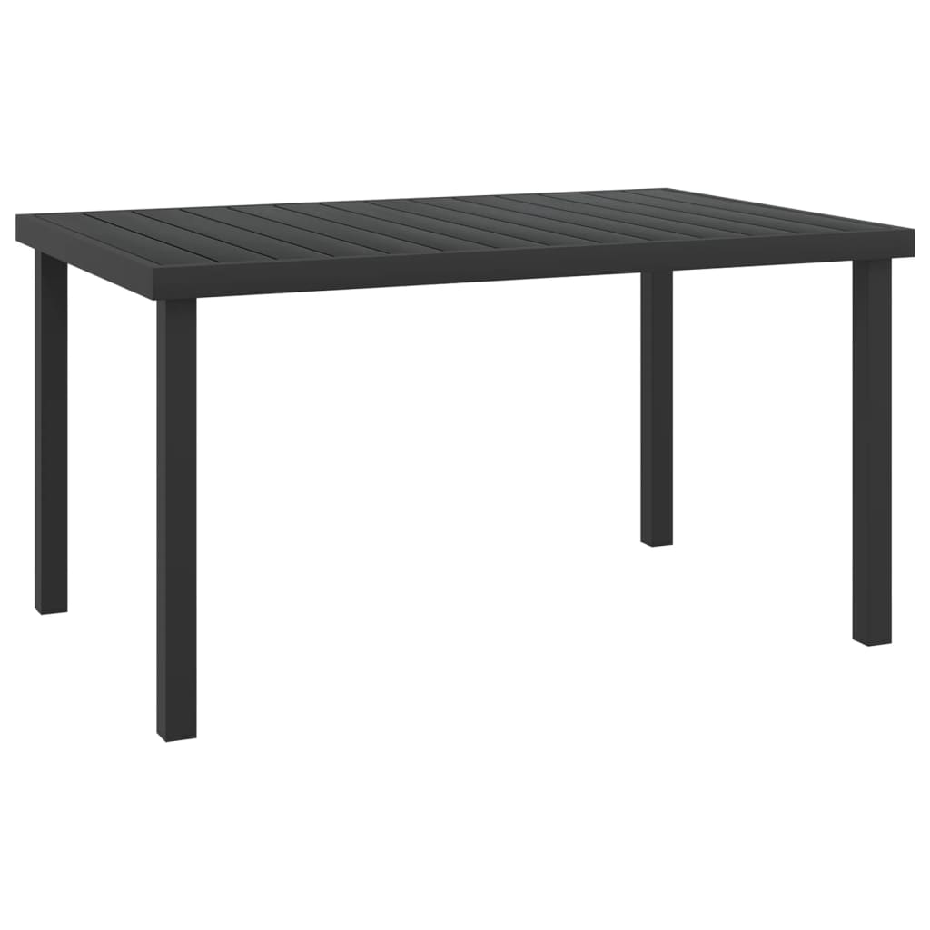 vidaXL Tuintafel 140x90x74 cm aluminium en HKC zwart
