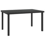 vidaXL Tuintafel 140x90x74 cm aluminium en HKC zwart