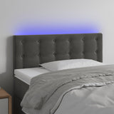 vidaXL Hoofdbord LED 80x5x78/88 cm fluweel lichtgrijs