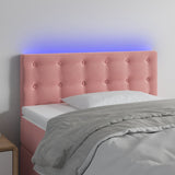 vidaXL Hoofdbord LED 80x5x78/88 cm fluweel lichtgrijs
