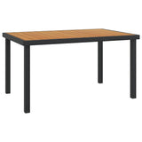 vidaXL Tuintafel 140x90x74 cm aluminium en HKC zwart