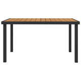 vidaXL Tuintafel 140x90x74 cm aluminium en HKC zwart