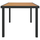 vidaXL Tuintafel 140x90x74 cm aluminium en HKC zwart