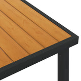 vidaXL Tuintafel 140x90x74 cm aluminium en HKC zwart