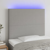 vidaXL Hoofdbord LED 80x5x78/88 cm stof lichtgrijs