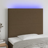 vidaXL Hoofdbord LED 80x5x78/88 cm stof lichtgrijs