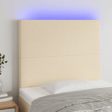 vidaXL Hoofdbord LED 80x5x78/88 cm stof lichtgrijs
