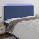 vidaXL Hoofdbord LED 80x5x78/88 cm stof lichtgrijs