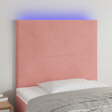 vidaXL Hoofdbord LED 80x5x78/88 cm fluweel lichtgrijs