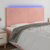vidaXL Hoofdbord LED 80x5x78/88 cm fluweel lichtgrijs