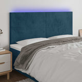 vidaXL Hoofdbord LED 80x5x78/88 cm fluweel lichtgrijs