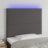 vidaXL Headboard LED 80x5x78/88 cm faux leather black