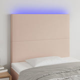 vidaXL Headboard LED 80x5x78/88 cm faux leather black