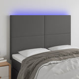 vidaXL Headboard LED 80x5x78/88 cm faux leather black