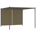 vidaXL Pergola avec terrasse en bois 180 g/m² 3x3 m taupe