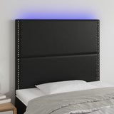vidaXL Headboard LED 80x5x78/88 cm faux leather black