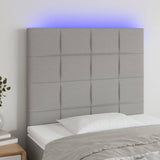 vidaXL Hoofdbord LED 80x5x78/88 cm stof lichtgrijs