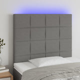 vidaXL Hoofdbord LED 80x5x78/88 cm stof lichtgrijs