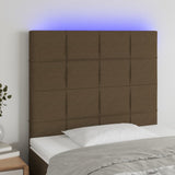 vidaXL Hoofdbord LED 80x5x78/88 cm stof lichtgrijs