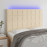 vidaXL Hoofdbord LED 80x5x78/88 cm stof lichtgrijs