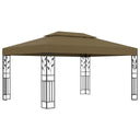 vidaXL Prieel met dubbel dak 180 g/m² 3x4 m taupe