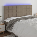 vidaXL Hoofdbord LED 80x5x78/88 cm stof lichtgrijs